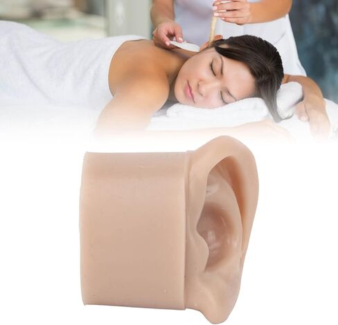 Simulation Silicone Ears Model, Fake Body Parts Displays for Piercing Practice, Dark Skin Teaching Aid for Medical Classes with Canal,Jewelry Display Earrings Teaching Tool (Right 6007706 00 D) in Saudi Arabia