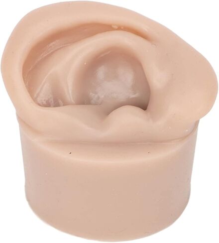 Simulation Silicone Ears Model, Fake Body Parts Displays for Piercing Practice, Dark Skin Teaching Aid for Medical Classes with Canal,Jewelry Display Earrings Teaching Tool (Right 6007706 00 D) in Saudi Arabia
