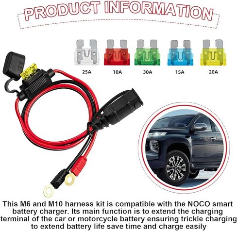 يحتوي تسخير الأسلاك على شحنات البطارية الذكية العبقرية NOCO GC002 X-Connect M6 in Kuwait
