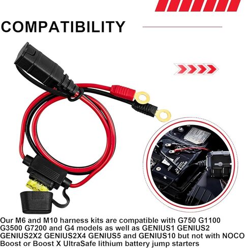 يحتوي تسخير الأسلاك على شحنات البطارية الذكية العبقرية NOCO GC002 X-Connect M6 in Kuwait