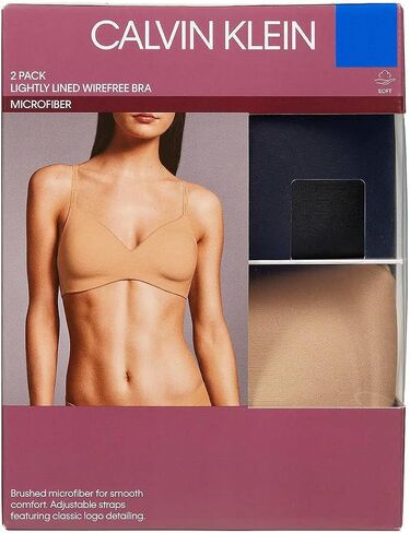 حمالة صدر نسائية من Calvin Klein مكونة من قطعتين مبطنة بشكل خفيف (Shoreline/برونزية، X-Large) in Saudi Arabia
