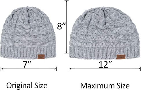 ViGrace Kids Winter Knit Hat Warm Fleece Lined Hats Children Cable Baby Beanie Skull Cap for Girls Boys in Saudi Arabia