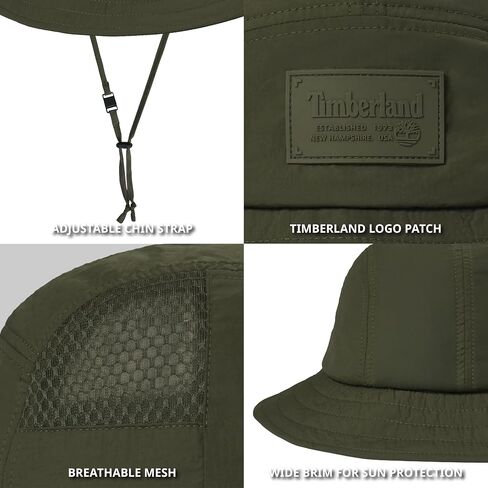 Timberland Mesh Panel Kids Boys Bucket Hat, One Size, Adjustable Chin Cord, Wide Brim Sun Hat for Outdoor Adventures in Saudi Arabia
