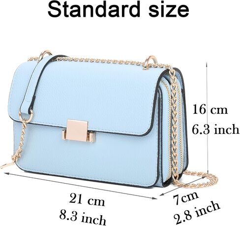 Square Shoulder Bags for Women Chain Strap Crossbody Bag Medium Leather Evening Bag for Women Satchel Handbags in Saudi Arabia