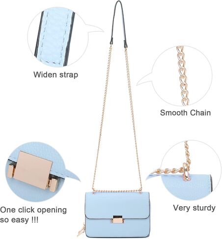 Square Shoulder Bags for Women Chain Strap Crossbody Bag Medium Leather Evening Bag for Women Satchel Handbags in Saudi Arabia