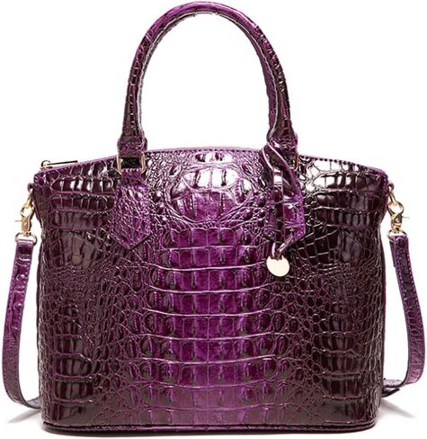 Women Crocodile Pattern Tote Purse Satchel PU Leather Retro Top Handle Handbag Shoulder Bags in Saudi Arabia