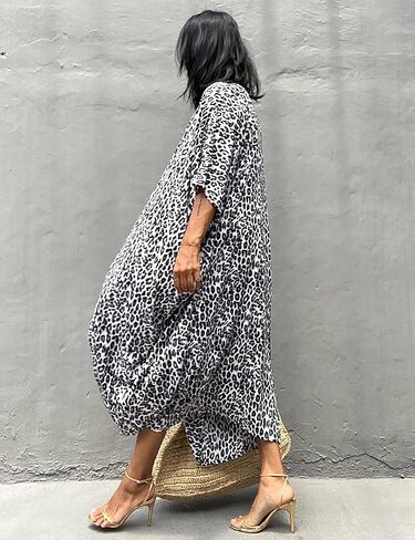 AILUNSNIKA Long Kimonos for Women Print Open Front Swimsuit Cover Ups for Swimwear Plus Size Beach Cardigans in Saudi Arabia