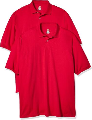 Hanes Men's Short-Sleeve Jersey Polo (Pack of 2), Navy, 3X-Large in Saudi Arabia