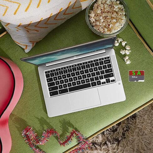 HP Chromebook 14-inch HD Laptop, Intel Celeron N4000, 4 GB RAM, 32 GB eMMC, Chrome (14a-na0010nr, Mineral Silver) (Renewed) in Saudi Arabia