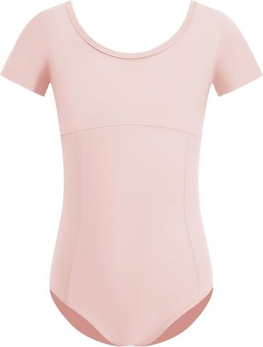Girls Short-Sleeve Dance Leotards for Ballet & Gymnastics in Kuwait