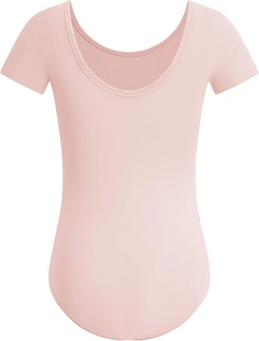 Girls Short-Sleeve Dance Leotards for Ballet & Gymnastics in Kuwait