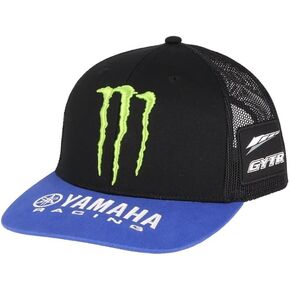 YAMAHA Racing x Monster Energy® Snapback Hat - Adult Cap GYTR YZ YZF 85 125 250 450 Black