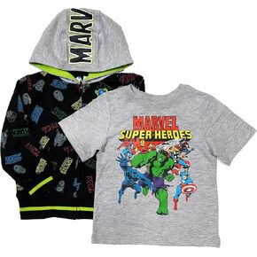 Marvel Avengers Toddler Boys Hoodie & Tee Shirt Set