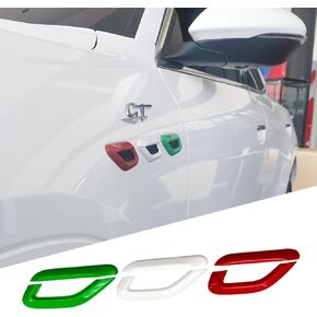Car fender vent decorative cover with Italian flag three color side vent decorative fender cover, compatible with Maserati Grecale 2022 2023