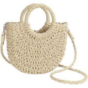 Straw Purses for Women 2025 Summer Crossbody Bags Handmade Woven Purse Summer Beach Tote Bag Straw Satchel Handbag