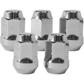 1/2-20 Chrome Wheel Lug Nut Compatible with Jeep Cherokee Wrangler Grand Cherokee Liberty Commander TJ YJ CJ5 CJ6 CJ7 DJ3 DJ5 JK JKU Scrambler Willys (5PCS)