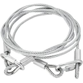 2PCS 125542 Lift Cables Compatible with Gorilla Trailer gate Lift with EZ Spring Clips, Stainless Steel Cables
