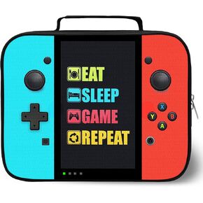 Gamer Boys Lunch Box,Insulated Video Game Lunch Bag for Boys Girls, Reusable Portable Lunchbox to School Work Office Travel Picnic Hiking Beach