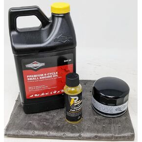 Briggs and Stratton 48oz oil and 492932s oil filter with Fuel Treatment