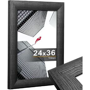 إطار ملصق على مدار 24 × 36 ، إطارات ملصقات حافة عريضة الوزن الثقيلة 24 × 36 بوصة مع لوحة خلفية سوداء ، جدار إطار كبير معلق ، أسود