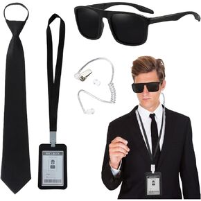 Agent Costume Accessories Secret Service Costume Set Spy Cosplay Accessories for Men Women Teens