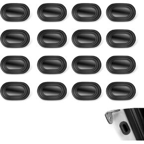 16 PCS Car Door Shock Absorber, Car Door Anti-Collision Pads, Car Door Protectors, Universal for Most Cars (Black)