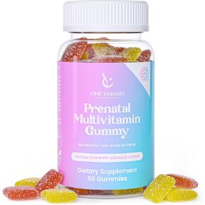 Halal Certified Prenatal Gummies - Essential Vitamins with Folate, DHA/EPA Omega-3, Biotin, & Zinc for Baby’s Development & Mom’s Wellness - Easy Digestion & High Absorption - Tasty Gummy Supplement