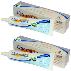 2 أنابيب (2 × 15 جرام) من Der Matix Ultra Scar Formula Advanced Silicone هلام المتقدم للسيليكون لتحسين مستحضرات التجميل من Keloids ، جراحية ، حرق ونادومة تضخمي ، مصنوعة في الولايات المتحدة الأمريكية