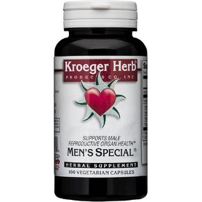 Kroeger Herb Products, Men’s Special, Saw Palmetto for Men Prostate Supplement, Prostate Support Supplement for Men, Urinary and Prostate Health, Non-GMO, Gluten Free, No Preservatives, Made in USA