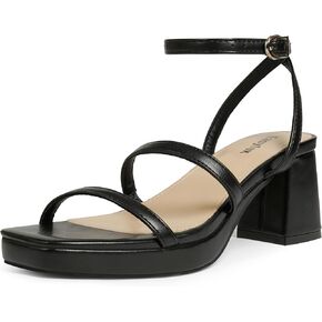 Platform Heels for Women Open Toe Chunky Heels Two Strap 7cm/2.76" Heeled Sandals