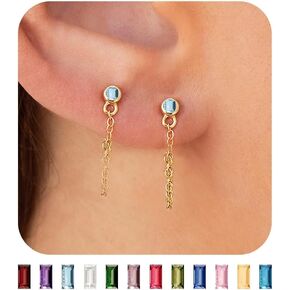 Birthday Earrings for Women 14k Gold Earring Sets for Multiple Piercing Helix Flat Back Earrings Stackable Dainty Stud Earrings Birthday Jewelry Gifts