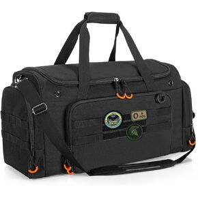 DSLEAF Tactical Sneaker Duffle Bag for 4 Pairs of Shoes, Sneaker Travel Bag with 3 Adjustable Dividers with Multiple Pockets, Detachable Shoulder and TSA Carry-on Approved Size