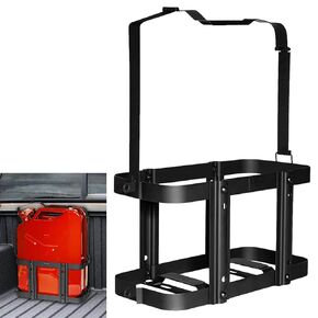 Jerry Cas Can Holder Rack, Jerry Can Mount Bracket, Fuel & Gasolina Container Mount Holder, Detachable Carrier, 5 Gallon / 20 Liter Fuel Can Mount for Truck Bed
