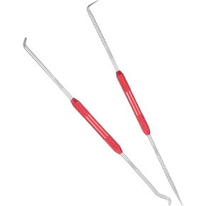 2 Pack Pick and Hook Set Tool Picks O Ring Puller Remover Precision Automotive Hook Set, Pick Tool for Car Auto Oil Seal, O-Ring Seal Gasket (Red)