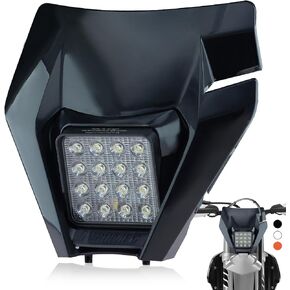 Universal Dirt Pit Bike LED Headlight - Motorcycle Dirtbike Headlight for EXC - Dirt Pit Bike Accessories White