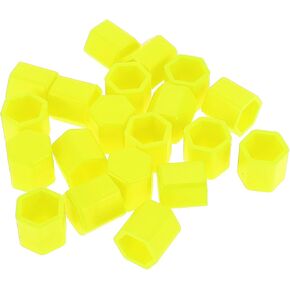 20 Pcs Wheel Lug Nut Bolt Rims Tire Nut Screws Dust Cap Cover Nut Protection Silicone Fluorescent Blue 2.2x19x20.2mm