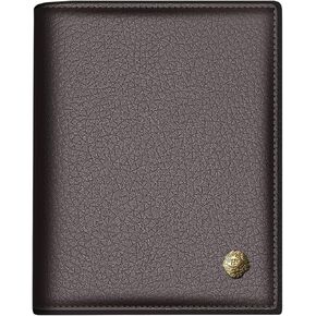LAORENTOU Wallet for Men Genuine Leather Bifold Stylish Wallet with ID Window Credit Card Holder(Dark brown)
