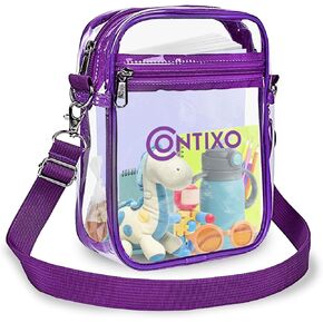معتمدة Contixo Clear Bag Stadium - محافظ واضحة للأطفال ، حقيبة Messenger Crossbody Stadium للحفلات الموسيقية الأحداث الرياضية