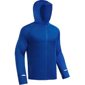 Rodeel Men’s UPF 50+ Zipper Sun Protection Shirt Fishing Hiking Outdoor Clothing Full Zip UV Neck Gaiter Hoodie