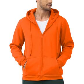 JIHUILAI Men's Fleece Hoodies with Zipper Lightweight Long Sleeve Active Mens Jackets Sports Full Zip Sweatshirts, S-3XL