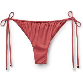 Woman's Brazilian String Swimsuit Bottom Shiny Satin