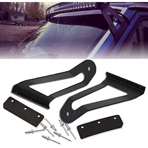 ADTOPI 50" LED Windshield Brackets 50 in Curved Light bar Mount XJ MJ Roof/Upper Windshield 50 Inch Mounting Bracket Compatible with Jeep Cherokee XJ 1984-2001 & Comanche MJ 1986-1992