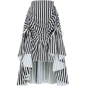 Women's Long Dress Gothic Steampunk Victorian Renaissance High Low Skirt
