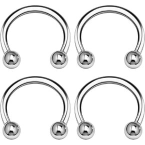 4PCS Anodized Purple Horseshoe Barbell 16g 1.2mm 3/8 10mm 3mm Ball Nose Tragus Eyebrow Earrings Rook Piercing Jewelry 7614 in Saudi Arabia