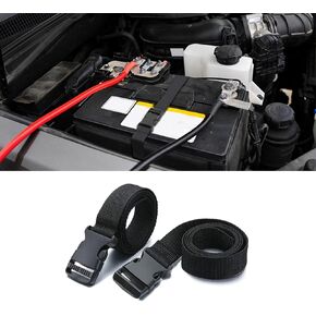 2PCS 39 Inch Car Battery Tie Down Strap, Battery Straps for Car, Trailer Battery Hold Down Strap with Quick Release Buckle, Auto Battery Adjustable Buckle Strap Fit Most Cars SUVs (2PCS)