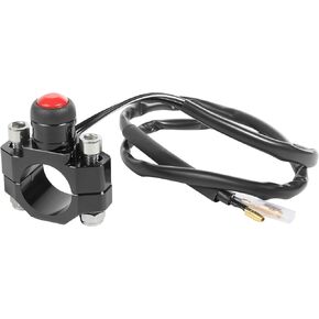 VARGTR CNC Motorcycle Engine Stop Start Kill Switch Button,Car Accessories Motorcycle Engine Stop Start Kill Switch Button with Mounting Backplate for KLX450 CR125 CRF250 ATV（Black）