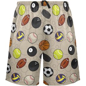 visesunny Men's Pajama bottoms Lounge Sleep Shorts Soft Comfortable Breathable Pajamas Shorts with Pockets