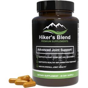 Advanced Joint Support Supplement for Hikers – Glucosamine, MSM, Turmeric & Boswellia Serrata – Developed by Hikers for Hikers – 30-Day Supply