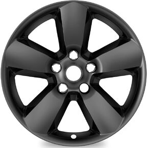 4-Pack Wheel Skins Compatible with Dodge RAM 1500 Pickup 2013 2014 2015 2016 2017 2018, 20" 20 inch Alloy Wheel, Snap-on Wheel Cover Replacement, Black Color