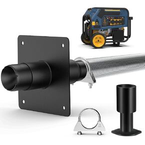 Generator Exhaust Silencer Extension Kit with Insulated Through-Wall Mounting Plate, Reduce Noise By 50% and Safe Emission Exhaust Gas, Compatible With Firman Honda